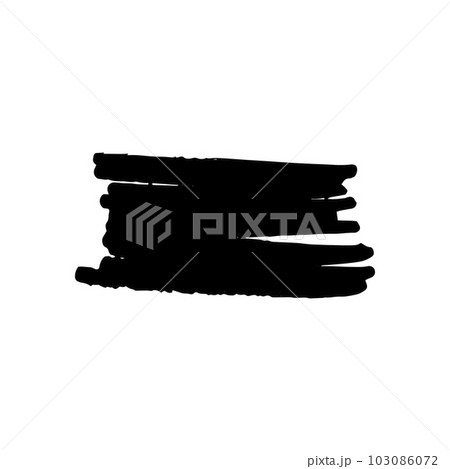Hand drawn black ink brash stroke. Simple abstract element. Single, careless painted vector. Black, isolated on a white background. Hand drawn black ink brash stroke. Simple abstract element. Single, careless painted vector. Black, isolated on a white background. 103086072
