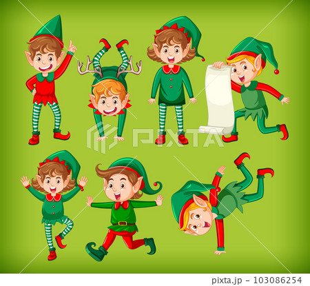 Set of elf cartoon character 103086254