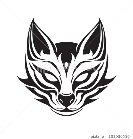 kitsune black mask