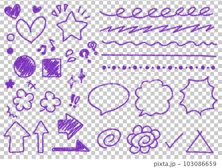 Crayon material Hand drawn decoration set Various 103086659