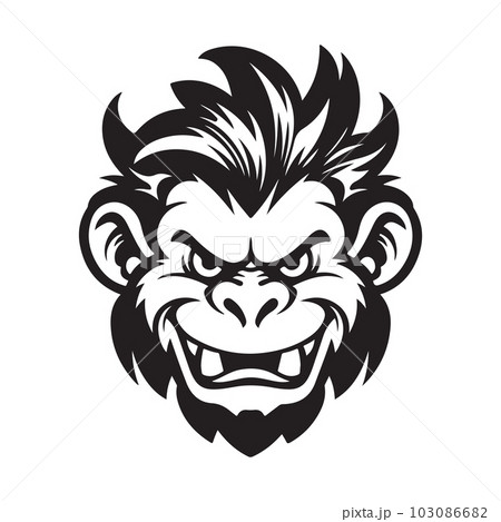 troll, logo concept black and white color, hand drawn illustration troll, logo concept black and white color, hand drawn illustration 103086682