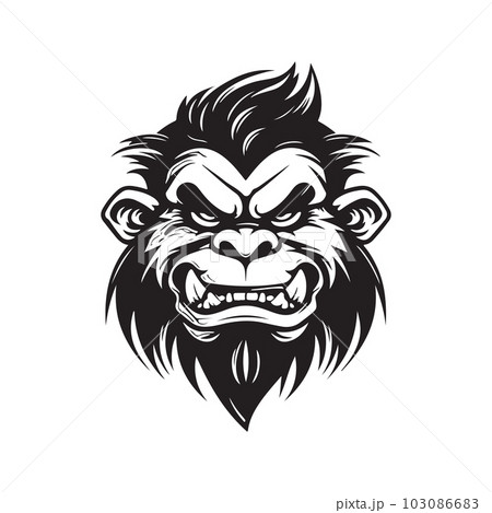 troll, logo concept black and white color, hand drawn illustration troll, logo concept black and white color, hand drawn illustration 103086683