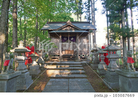 母畑温泉 正一位忠兵衛稲荷と朱色の鳥居(春、五月) 母畑温泉 正一位忠兵衛稲荷と朱色の鳥居(春、五月) 103087669