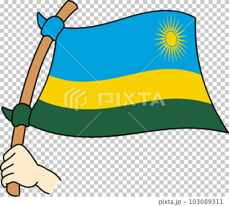 世界のはためく国旗☆ルワンダ☆ 世界のはためく国旗☆ルワンダ☆ 103089311