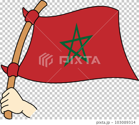 Fluttering national flags of the world ☆Morocco☆ Fluttering national flags of the world ☆Morocco☆ 103089314