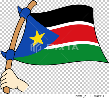 飄揚的世界各國國旗☆南蘇丹☆ 103089318