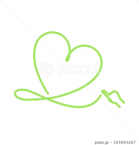 指で描いた緑色のハートのイラスト 指で描いた緑色のハートのイラスト 103093267