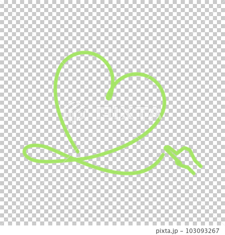 指で描いた緑色のハートのイラスト 指で描いた緑色のハートのイラスト 103093267