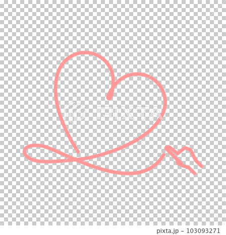 指で描いた桃色のハートのイラスト 指で描いた桃色のハートのイラスト 103093271