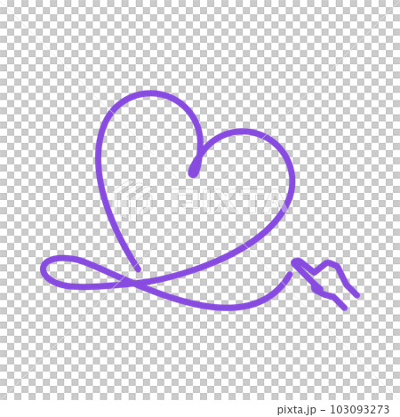 指で描いた紫色のハートのイラスト 指で描いた紫色のハートのイラスト 103093273