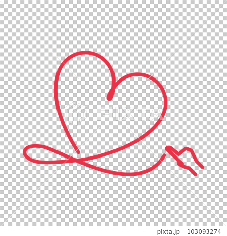 指で描いた赤色のハートのイラスト 指で描いた赤色のハートのイラスト 103093274