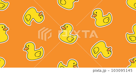 duck seamless pattern rubber duck shower bathroom toy bird chicken vector pet wrapping paper scarf isolated doodle cartoon animal tile wallpaper repeat background illustration design 103095145
