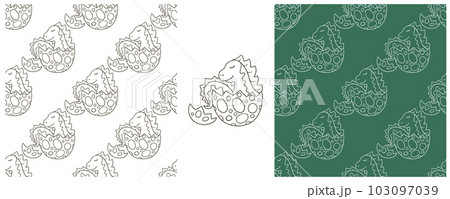 Dinosaurs of the Jurassic period. Coloring Set dinosaurs seamless pattern 103097039