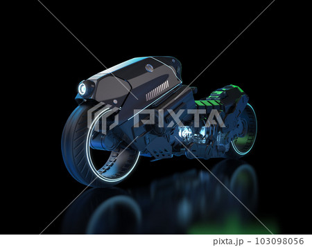 White ev motorbike or electric bike 103098056