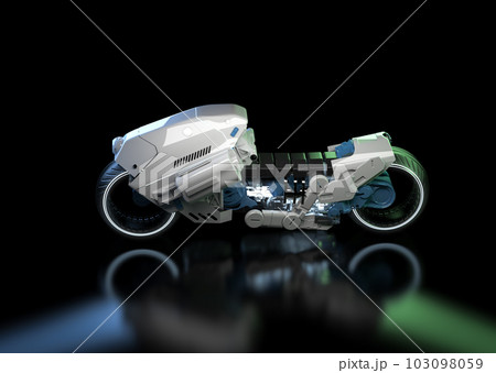 White ev motorbike or electric bike 103098059