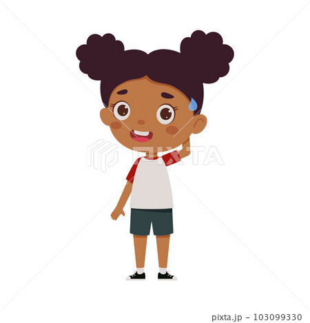 confused girl clipart