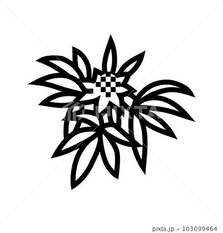 cannabis herb plant line icon vector illustration 103099464