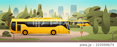 city bus vehicle modern public transport urban and countryside traffic comfortable moving concept 103099674