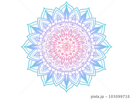 豪華なインド風の曼荼羅。円型パターン。 豪華なインド風の曼荼羅。円型パターン。 103099718