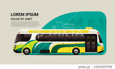 city bus vehicle modern public transport urban and countryside traffic comfortable moving concept 103099769