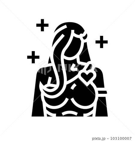aphrodite greek god mythology glyph icon vector illustration aphrodite greek god mythology glyph icon vector illustration 103100007