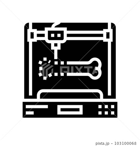 3d printed bones future technology glyph icon vector illustration 3d printed bones future technology glyph icon vector illustration 103100068