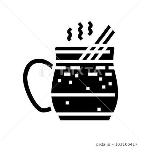 warm cider autumn season glyph icon vector illustration 103100417