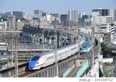 JR東日本新幹線　王子駅北側　トレインビュースポットホテルからの俯瞰 103100712