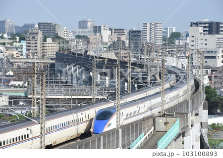 JR東日本新幹線　王子駅北側　トレインビュースポットホテルからの俯瞰 103100893