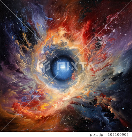 The birth of the universe from the big bang. AI Generative 103100902