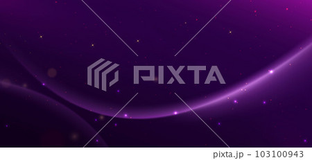 Elegant light purple curved line on purple background copy space for text. Luxury design style. 103100943