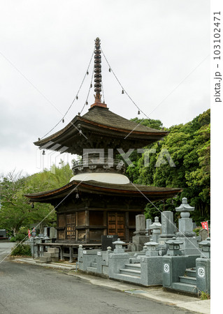 箱根山宝塔寺来迎院に重要文化財である多宝塔 103102471