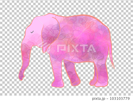 pink elephant illustration pink elephant illustration 103103779