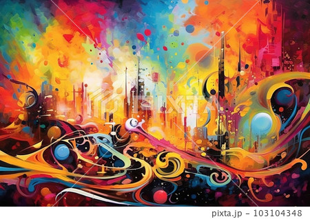 funkyfize abstract Funky music 70s seventies illustration generative ai funkyfize abstract Funky music 70s seventies illustration generative ai 103104348