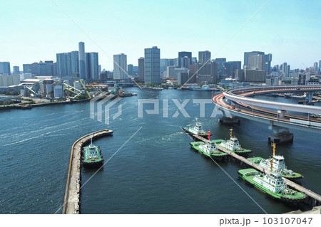 レンボーブリッジ遊歩道から品川方面を望む【東京都港区】 103107047