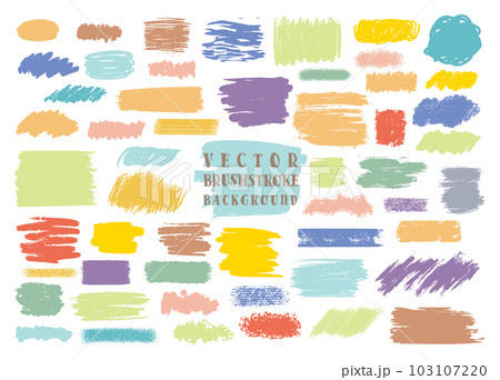 いろいろなブラシやペンのストロークバックグラウンド 103107220