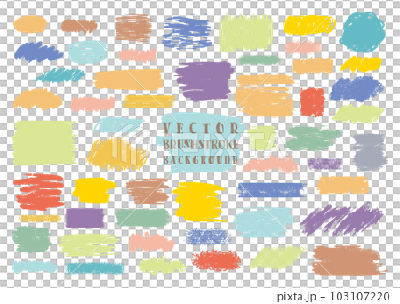 いろいろなブラシやペンのストロークバックグラウンド 103107220