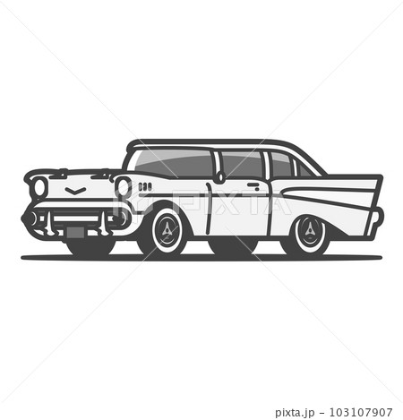 インパラ アメ 車 イラスト 新車の古いアメ車・クラシックカーの