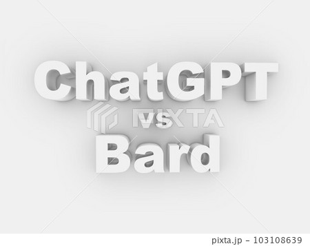 chatGPT vs Bardイメージ シンプル3dロゴ chatGPT vs Bardイメージ シンプル3dロゴ 103108639
