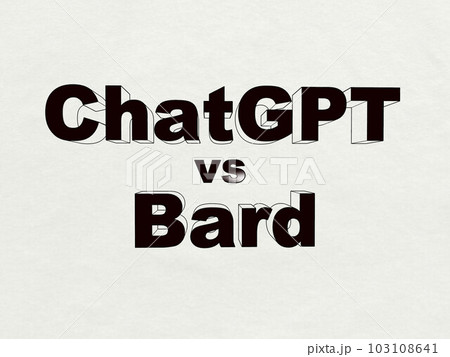 chatGPT vs Bardイメージ シンプル3dロゴ chatGPT vs Bardイメージ シンプル3dロゴ 103108641