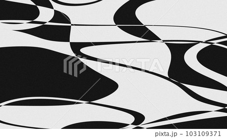 歪みがあるパターン　抽象的　モノクロ　背景画像 103109371