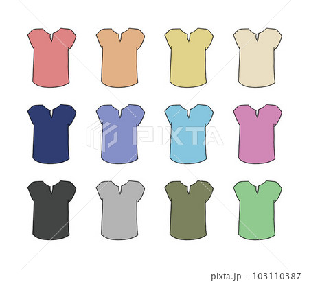 半袖の服のイラストセット 103110387