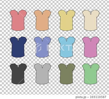 半袖の服のイラストセット 103110387