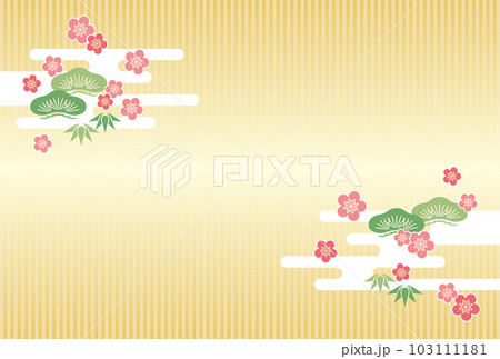 和柄背景　金色 103111181