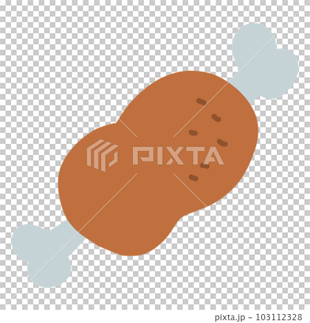 骨頭上有肉的卡通手繪插畫 骨頭上有肉的卡通手繪插畫 103112328