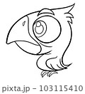 wicked crow for hallowen party coloring pages. Halloween coloring page with spooky objects, hand drawn cute Halloween coloring sheet. Doodle style. Outline vector illustration for coloring book 103115410