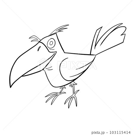 wicked crow for hallowen party coloring pages. Halloween coloring page with spooky objects, hand drawn cute Halloween coloring sheet. Doodle style. Outline vector illustration for coloring book wicked crow for hallowen party coloring pages. Halloween coloring page with spooky objects, hand drawn cute Halloween coloring sheet. Doodle style. Outline vector illustration for coloring book 103115414