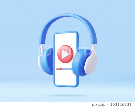 3d Headphones and Smartphone 3d Headphones and Smartphone 103116231