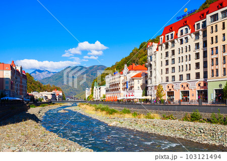Rosa Khutor embankment in Sochi 103121494