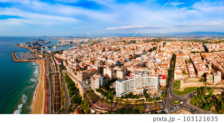 Tarragona city aerial panoramic view in Spain Tarragona city aerial panoramic view in Spain 103121635